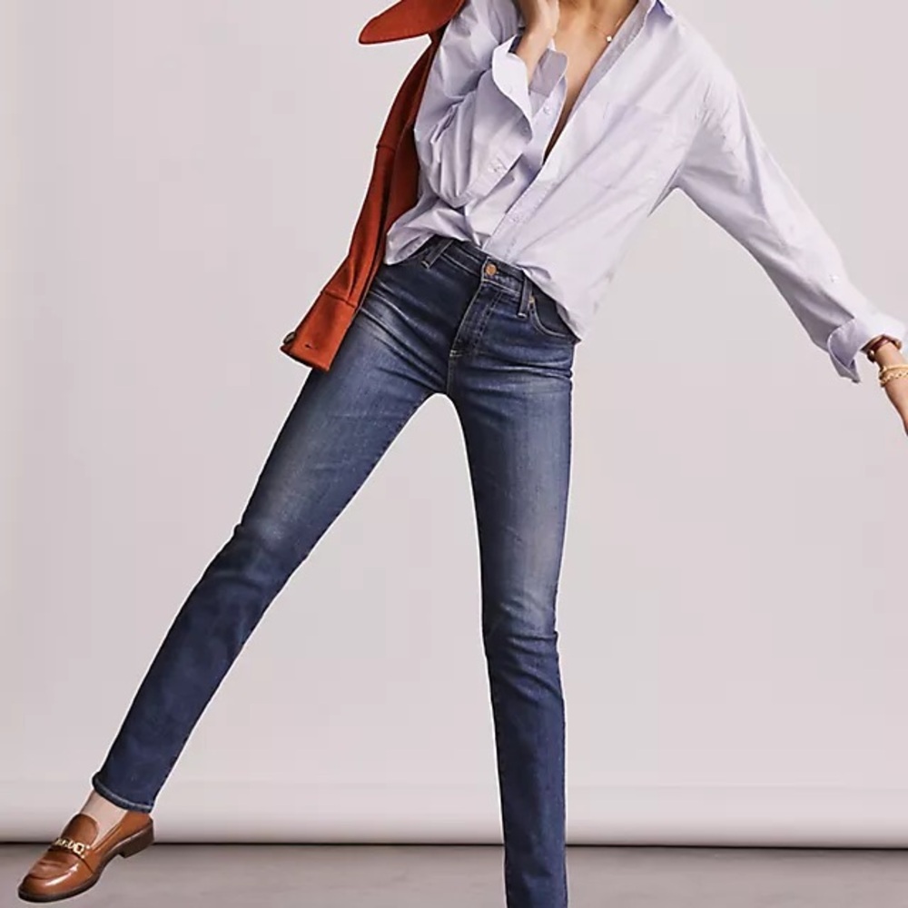 NWOT Anthropologie Stevie Slim Straight High Rise Jeans Sz 26R